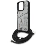 Case Karl Lagerfeld Crossbody Grained    Pattern & Logo for iPhone 16 Pro grey - imagine 5