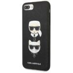 Karl Lagerfeld KLHCI8LSAKICKCBK iPhone7 Plus / 8 Plus black hardcase Saffiano Karl&Choupette - imagine 2