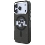 Karl Lagerfeld IML Glitter Karl & Choupette Sketch Logo MagSafe Case for iPhone 17 Pro Black - imagine 2