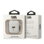 .Karl Lagerfeld KLA2RUNIKH AirPods 1/2 cover white Silicone Karl Head 3D - imagine 3