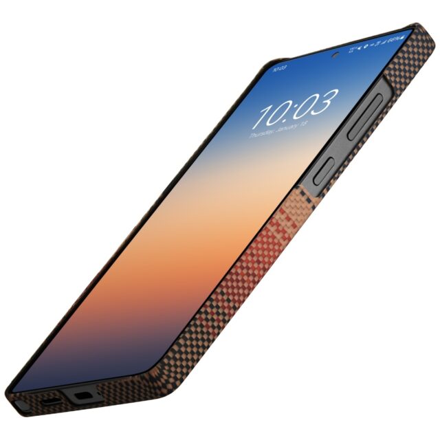 Case PITAKA Moonrise Tactile Woven MagSafe for Samsung Galaxy S25 Ultra sunset - imagine 6