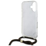 Guess GUHCP16SHC4SEW iPhone 16 6.1" brown hardcase Crossbody Cord 4G Print - imagine 6