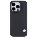 Case BMW BMHCP15L22RBDK iPhone 15 Pro 6.1" black hardcase Leather Blue Dots - imagine 3