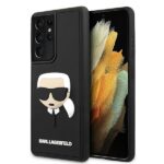 Karl Lagerfeld KLHCS21LKH3DBK S21 UltraG998 black hardcase 3D Rubber Karl`s Head