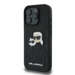 Karl Lagerfeld KLHCP16XPGKLKCPK iPhone 16 Pro Max 6.9" black hardcase Monogram Karl&Chaoupette - imagine 2