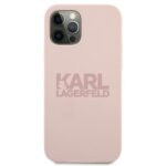 Karl Lagerfeld KLHCP12LSTKLTLP iPhone 12 Pro Max 6,7" Silicone Stack Logo pink - imagine 3