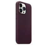 Case Apple MM1A3ZM/A iPhone 13 Pro / 13 6,1" dark cherry Leather Case MageSafe - imagine 2