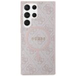 Guess GUHMS24LG4GFRP S24 Ultra S928 pink hardcase 4G Collection Leather Metal Logo MagSafe - imagine 3