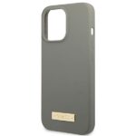 Guess GUHMP13LSPLG iPhone 13 Pro / 13 6,1" grey hard case Silicone Logo Plate MagSafe - imagine 6