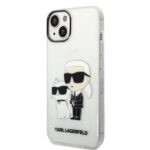 Karl Lagerfeld KLHCP14SHNKCTGT iPhone 14/ 15 / 13 6,1" transparent hardcase Glitter Karl&Choupette - imagine 2