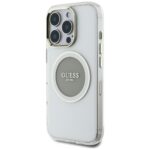 Case Guess IML Metal Colored Circle Classic Logo MagSafe for iPhone 16 Pro grey - imagine 2