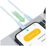 Cable USAMS Green Series SJ717 30W USB-C to Lightning 1m white - imagine 9