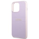 Guess GUHCP13LPSASBPU iPhone 13 Pro / 13 6,1" purple Saffiano Hot Stamp & Metal Logo - imagine 6