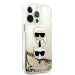 Karl Lagerfeld KLHCP13XKICGLD iPhone 13 Pro Max 6,7" gold hardcase Liquid Glitter Karl&Choupett - imagine 4