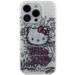Hello Kitty HKHCP15LHDGPHT iPhone 15 Pro 6.1" white hardcase IML Kitty On Bricks Graffiti - imagine 3