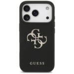 Guess Grained Big 4G & Classic Logo case for iPhone 17 Pro black - imagine 3