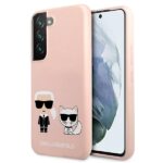 Karl Lagerfeld KLHCS22SSSKCI S22 S901 hardcase light pink Silicone Ikonik Karl & Choupett