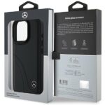 Mercedes MEHCP16L23RBCSK iPhone 16 Pro 6.3" czarny/black hardcase MB Curved Stitches Leather - imagine 8