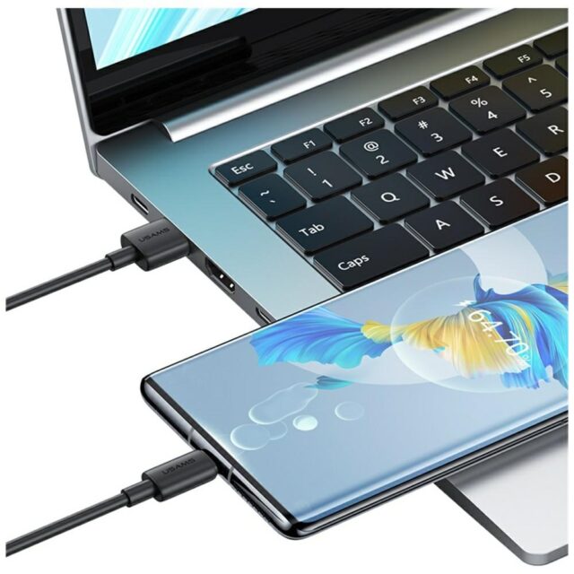 Cable USAMS YD Series SJ708 18W 3A USB-A to USB-C 1m white - imagine 8