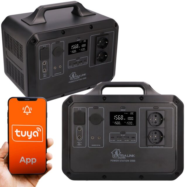 Extralink Power Ranger EPS-S1500F Jackery, Bluetti, Ecoflow replacement | Power station | 1568 Wh, 1500W, LiFePO4, Tuya