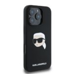 Karl Lagerfeld KLHMP16XSKHPPLK iPhone16 Pro Max 6.9" black hardcase Silicone Karl Head Print - imagine 2
