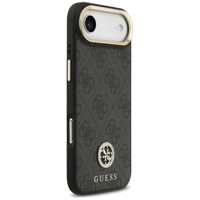 Case Guess 4G Strass Logo MagSafe for iPhone Air black - imagine 4