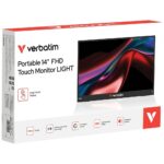 Portable Touch Monitor Verbatim LIGHT 14" FHD black 32400 - imagine 4