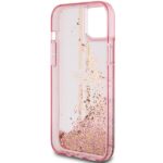 Guess GUHCP15MLFCSEGP iPhone 15 Plus /14 Plus 6.7" pink hardcase Liquid Glitter Gold Stripes - imagine 7