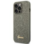 Guess GUHCP14LHGGSHN iPhone 14 Pro 6,1" green hard case Glitter Script - imagine 2