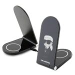 Karl Lagerfeld foldable wireless charger 2-in-1 KLDCRFALKINK 15W black Ikonik MagSafe