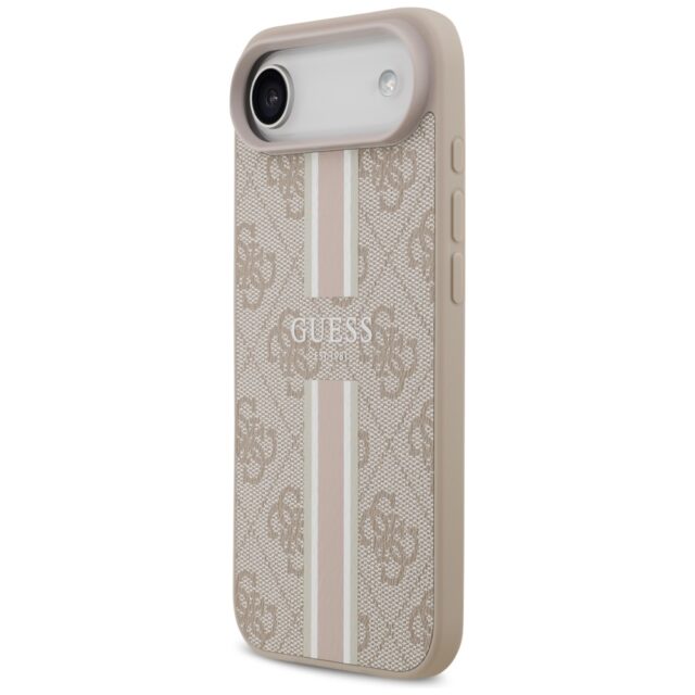 Case Guess 4G Printed Stripes MagSafe for iPhone Air pink - imagine 2