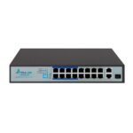 Extralink VIRTUS V3 | PoE Switch | 16x 100Mb/s PoE/PoE+, 2x Gigabit RJ45 + 1x SFP, 150W - imagine 2