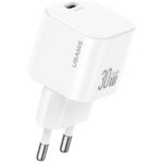 Wall Charger USAMS JO Series CC262 30W USB-C + 1m USB-C/USB-C White