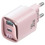 USAMS CC229 30W GaNUSB-C/USB-A Fast Charging XC Series Pink CC229TC03