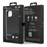 BMW BMHCP14S22NBCK iPhone 14 / 15 / 13 6.1" black Leather Carbon - imagine 8