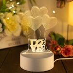 3D Heart Night Light Extralink Home, Optical Illusion for Bedroom USB