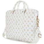 Bag Guess 4G Peony Front Pocket  Zipper Triangle Logo 16" white - imagine 3