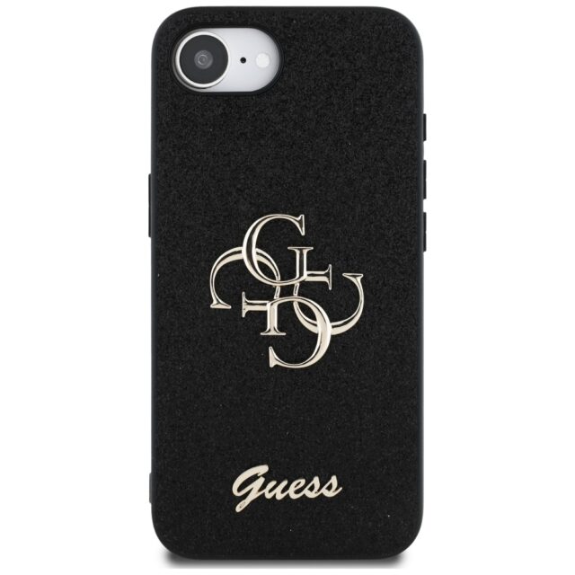 Case Guess Fixed Glitter Big 4G for iPhone 16e black - imagine 3