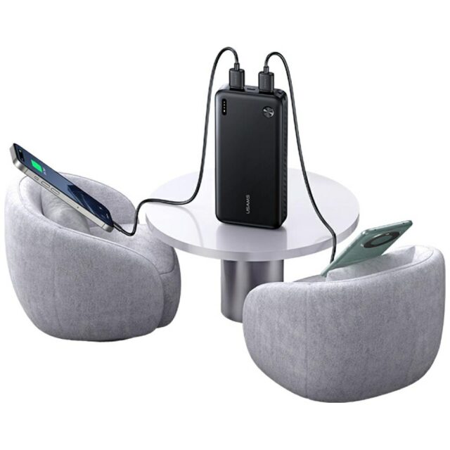 USAMS PB83 Power Bank 2xUSB-A 1xUSB-C 20000mAh white - imagine 5