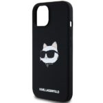 Karl Lagerfeld KLHMP15SSCHPPLK iPhone 15 / 14 / 13 6.1" black hardcase Silicone Choupette Head - imagine 6