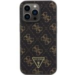 Guess GUHCP13LPG4GPK iPhone 13 Pro / 13 6.1" black hardcase 4G Triangle Metal Logo - imagine 3