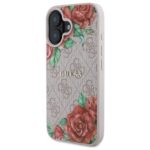 Guess GUHMP16SP4ROPEMCP iPhone 16 6.1" pink hardcase 4G Flowers Print MagSafe - imagine 2