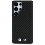 Case BMW Leather Carbon MagSafe for Samsung Galaxy S25 Ultra black - imagine 3