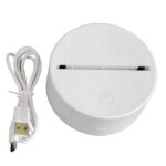 3D Heart Bear Night Light Extralink Home, Optical Illusion for Bedroom USB - imagine 6