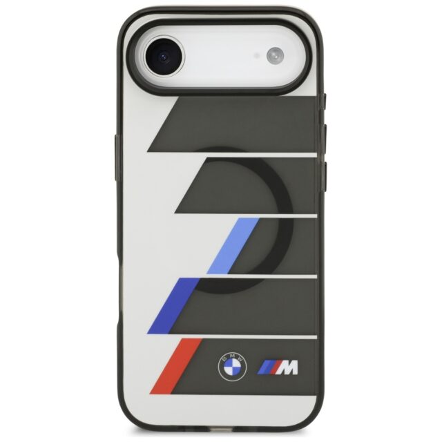 BMW M IML Metal Buttons Tricolor Lines MagSafe case for iPhone Air anthracite - imagine 3