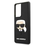 Karl Lagerfeld KLHCS21LKH3DBK S21 UltraG998 black hardcase 3D Rubber Karl`s Head - imagine 6