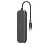 USAMS adapter HUB 3xUSB + USB-C + HDMI black SJ578HUB01 (US-SJ578)