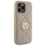 DKNY DKHCP14XPQDSLE iPhone 14 Pro Max 6.7" beige Quilted Stack Logo - imagine 4