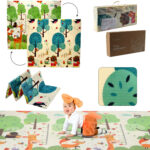 Extralink Reversible Educational Play Mat, 180x200x1 cm Foldable Animals-Trees + Bag