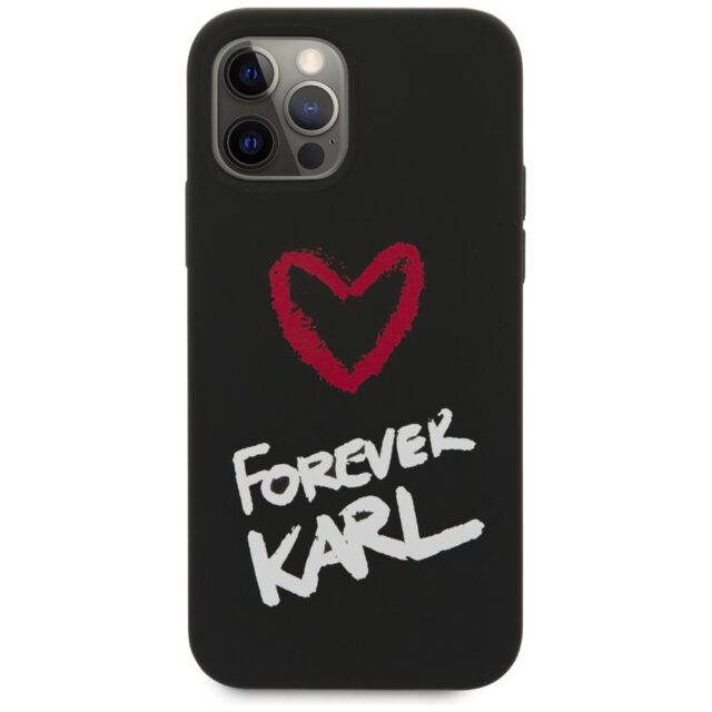 Karl Lagerfeld KLHCP12MSILKRBK iPhone 12/12 Pro 6,1" black hardcase Silicone Forever Karl - imagine 3